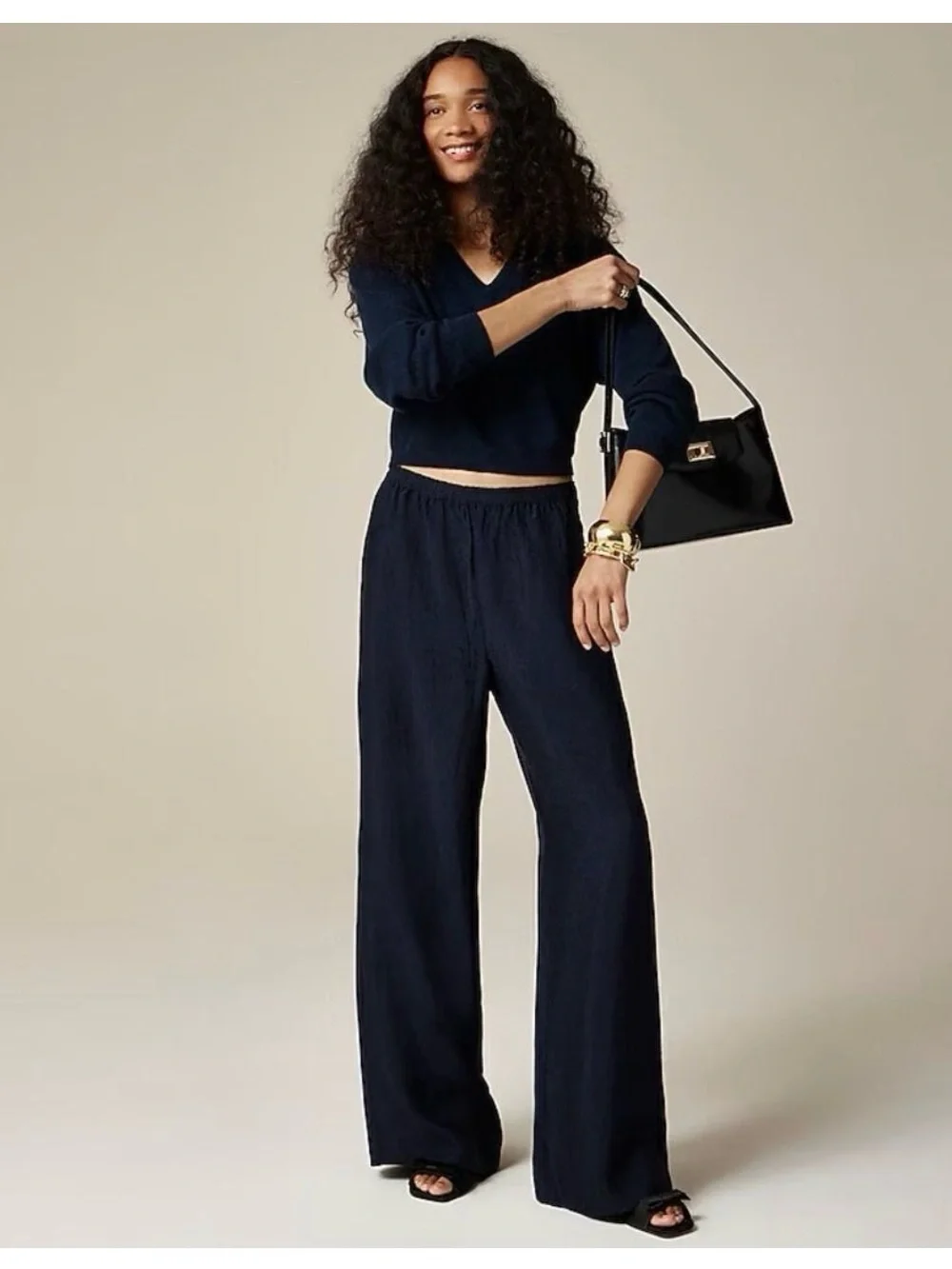 J. Crew Navy Wide-Leg Pants
